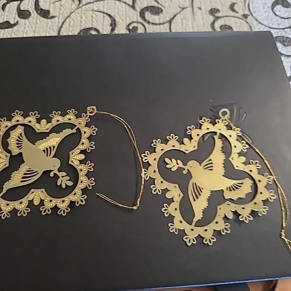 Set of Two Dove Ornaments